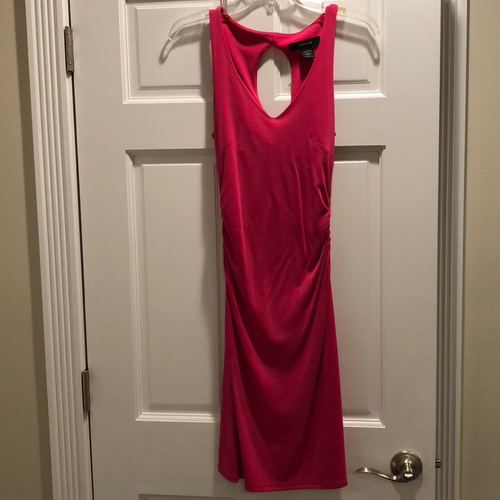 Hot Pink Express Dress with Keyhole back